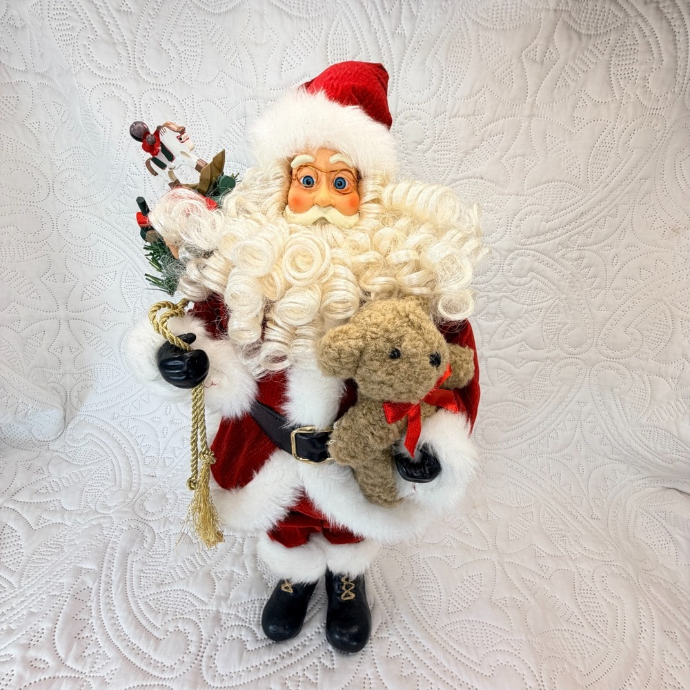 Home for the Holidays 16" Collectible Santa Claus Figure Christmas Decor